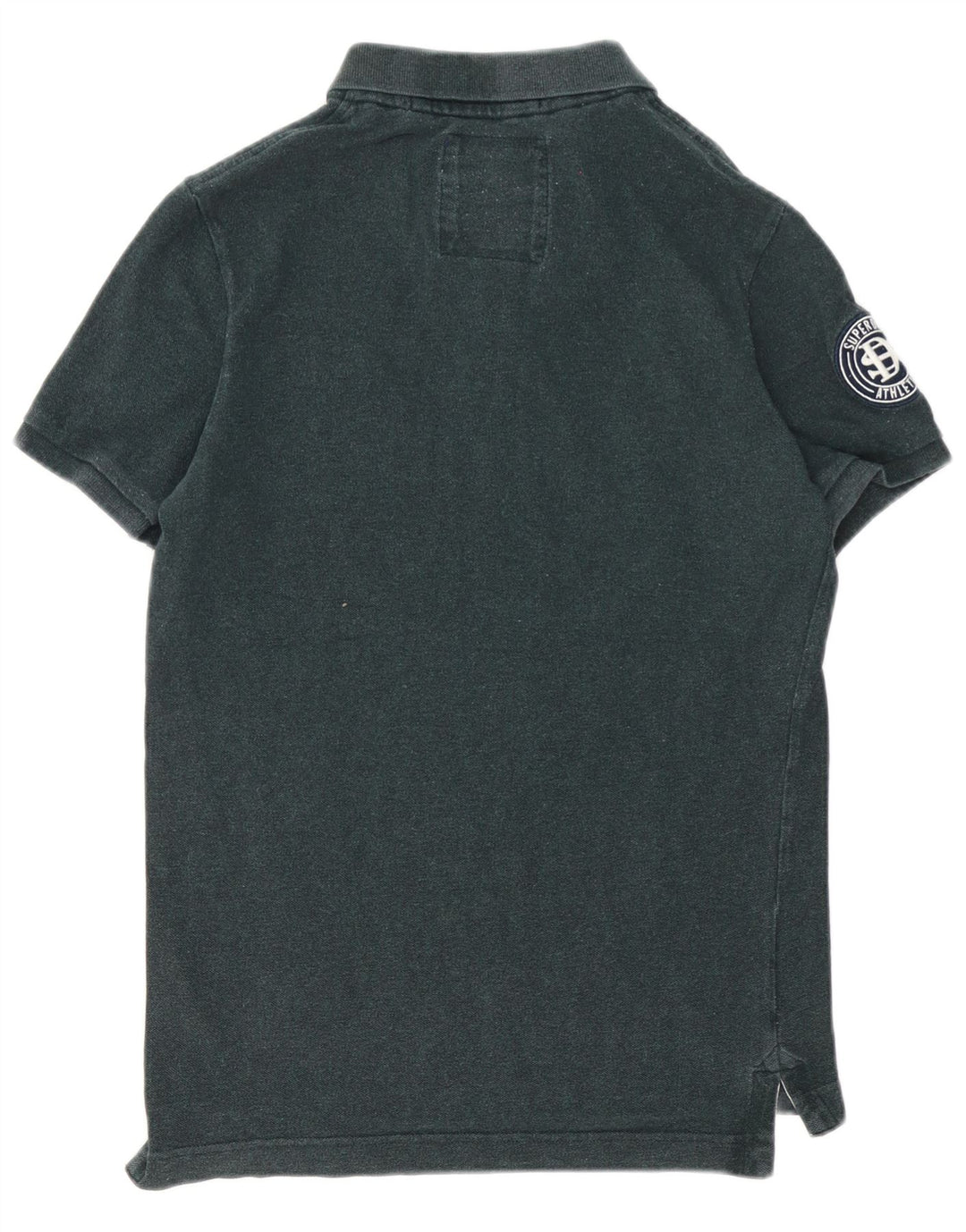 Męska koszulka polo Superdry z grafiką, średnia zielona bawełna