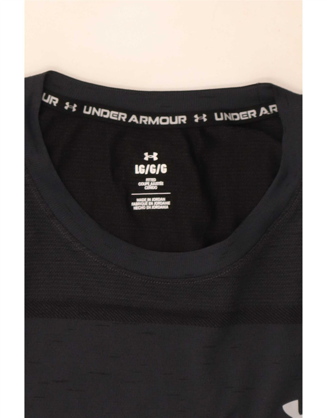 Męski dopasowany t-shirt Under Armour, duży, szary, nakrapiany