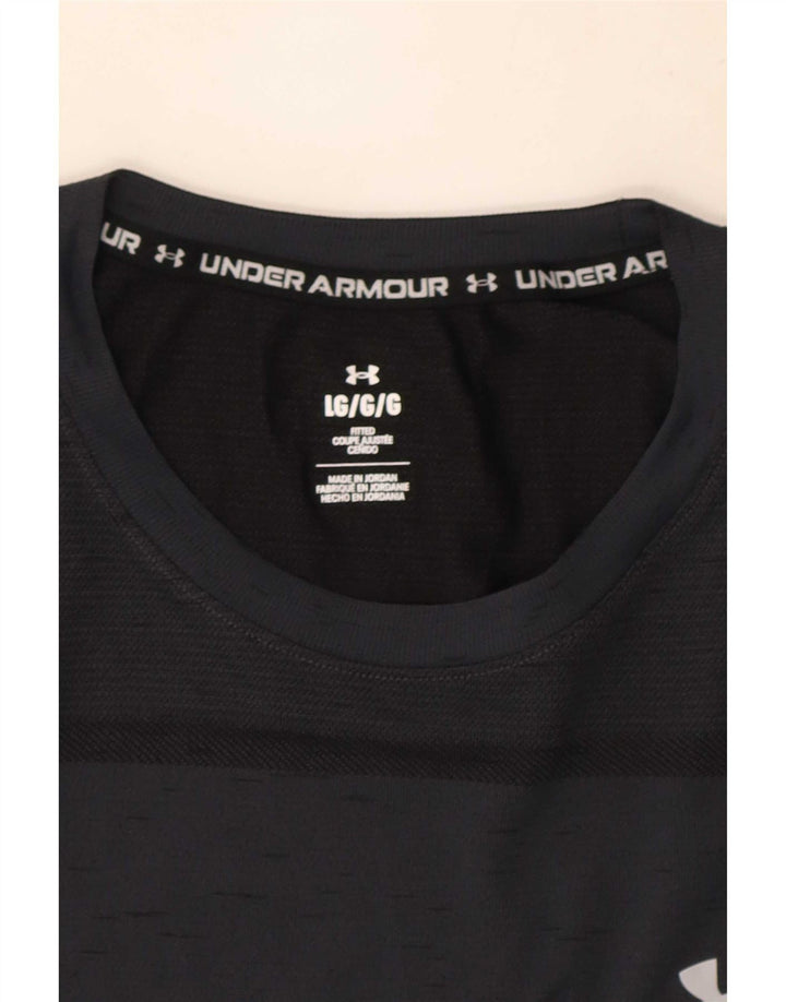 Męski dopasowany t-shirt Under Armour, duży, szary, nakrapiany