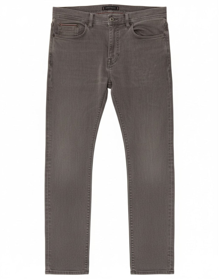 Męskie dżinsy Tommy Hilfiger Bleecker Slim W32 L32 Szara bawełna