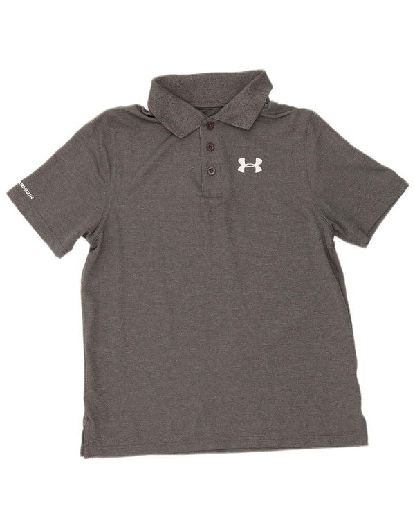 Chłopięca koszulka polo Under Armour Heat Gear na 11-12 lat, duża, szara, poliestrowa