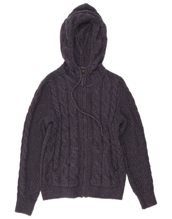 Damski sweter rozpinany z kapturem Fat Face UK 12 Średni granatowy nakrapiany