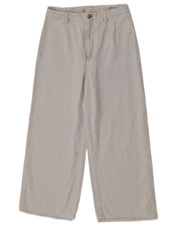 Damskie jeansy z szeroką nogawką Zara EU 40 Medium W30 L26 Niebieskie