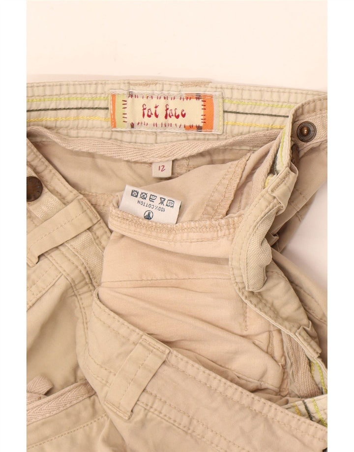 Damskie bermudy Fat Face Cargo UK 12 Medium W32 Beżowa bawełna