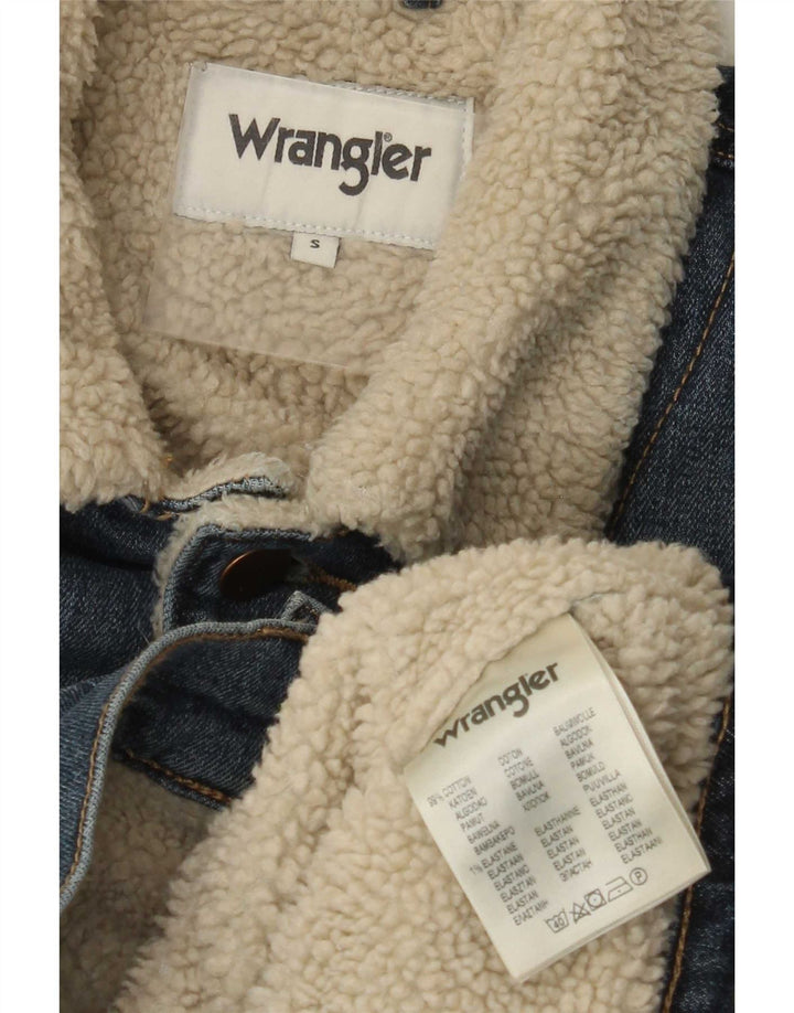 Męska kurtka dżinsowa Wrangler Sherpa UK 36 Small Blue Cotton