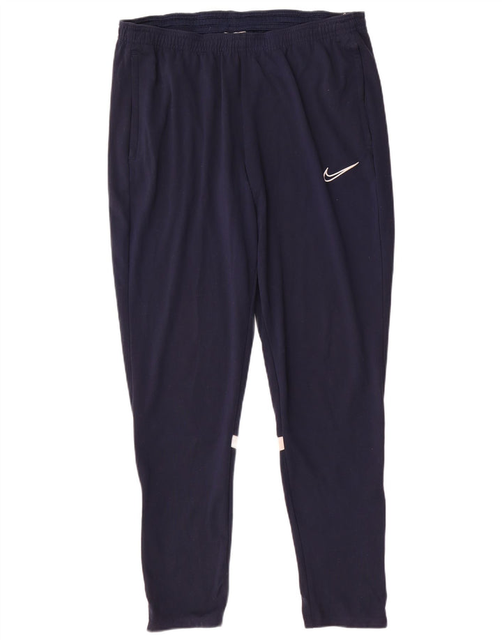 Męskie spodnie dresowe Nike Dri Fit, średni granatowy poliester