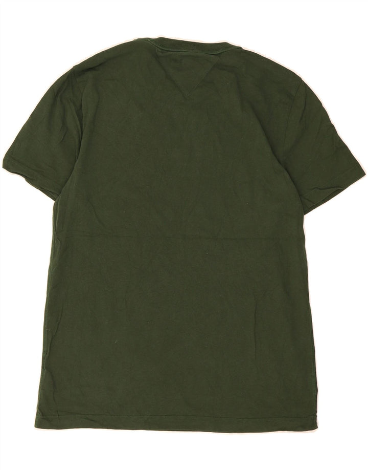 TOMMY HILFIGER Mens T-Shirt Top Large Green Cotton Vintage Tommy Hilfiger and Second-Hand Tommy Hilfiger from Messina Hembry 