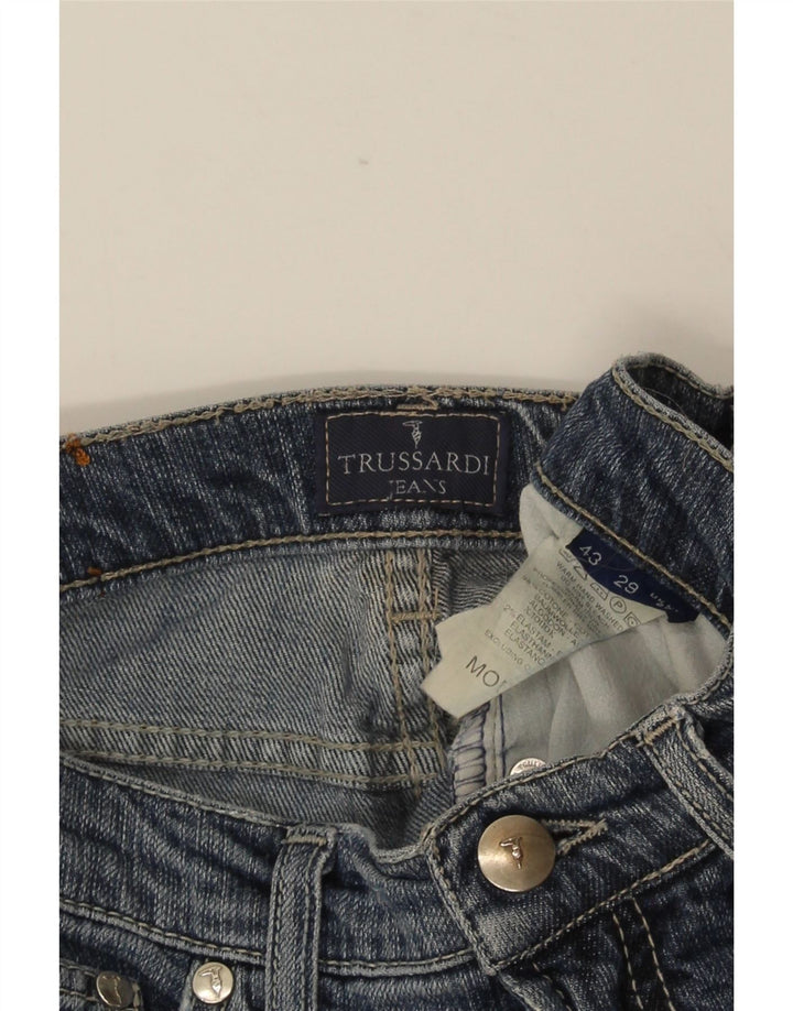 Damskie jeansy Bootcut TRUSSARDI W27 L29 Niebieskie, bawełniane