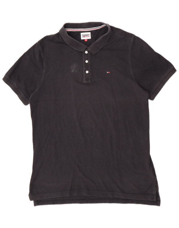 Męska koszulka polo Tommy Hilfiger 2XL, czarna bawełna