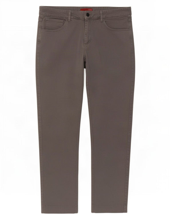 Zara Mens Straight Casual Trousers EU 46 XL W36 L30 Grey Cotton