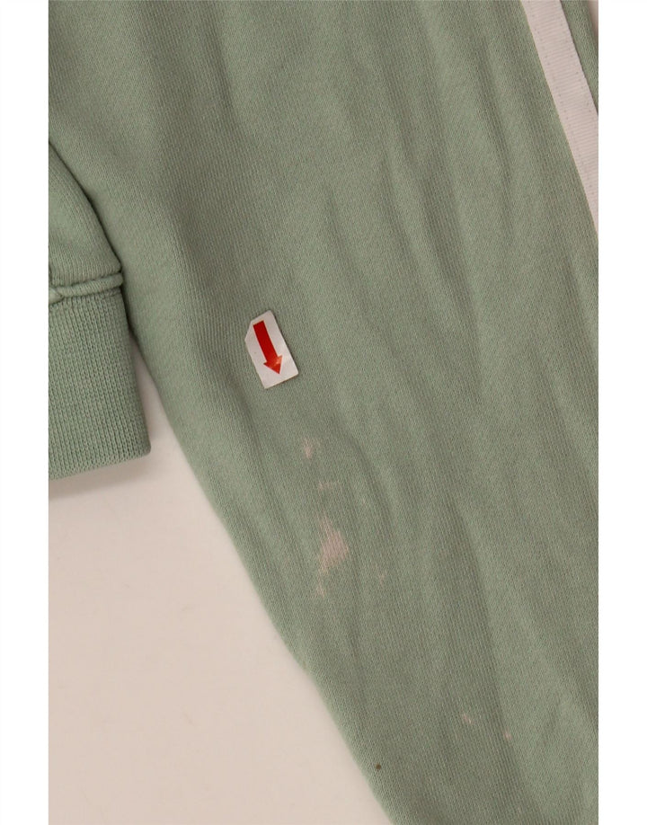 Damski sweter oversize ADIDAS z kapturem UK 8, mały, zielony, bawełniany