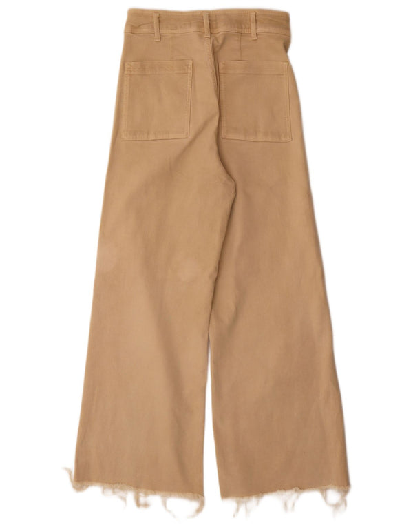 Damskie jeansy z szeroką nogawką Zara EU 40 Medium W30 L31 Beżowe
