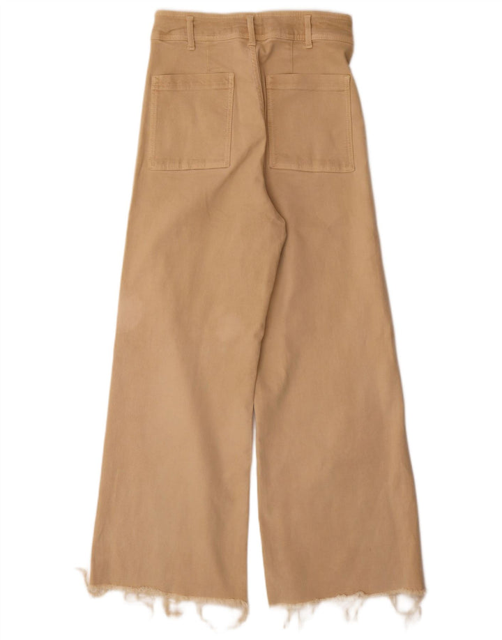 Damskie jeansy z szeroką nogawką Zara EU 40 Medium W30 L31 Beżowe