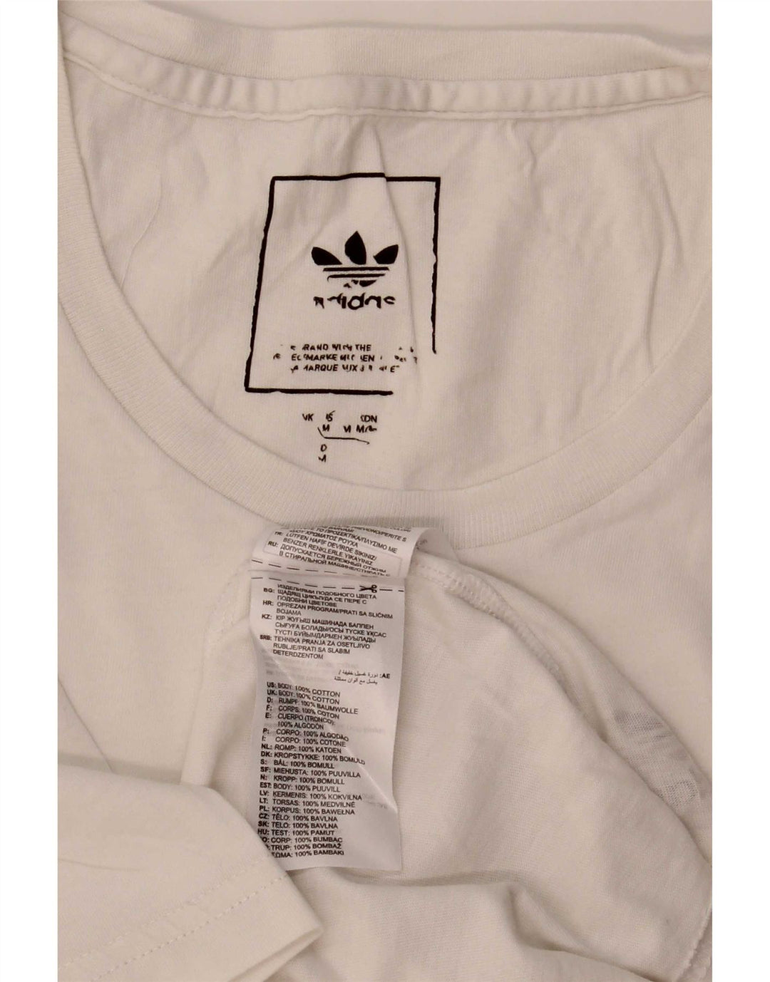 Adidas Męska Koszulka Top Średnia Biała Bawełna