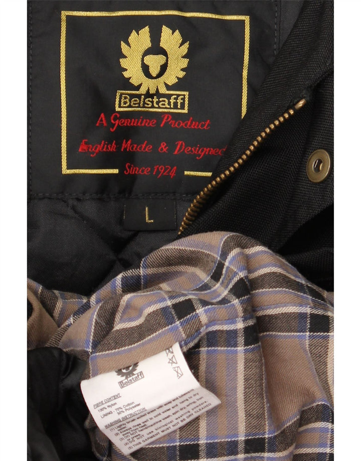 Męska kurtka użytkowa Belstaff UK 40, duża, czarna, bawełniana