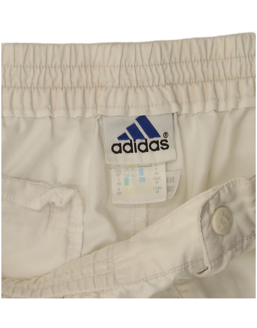 Męskie spodenki kąpielowe Adidas, średni biały poliester