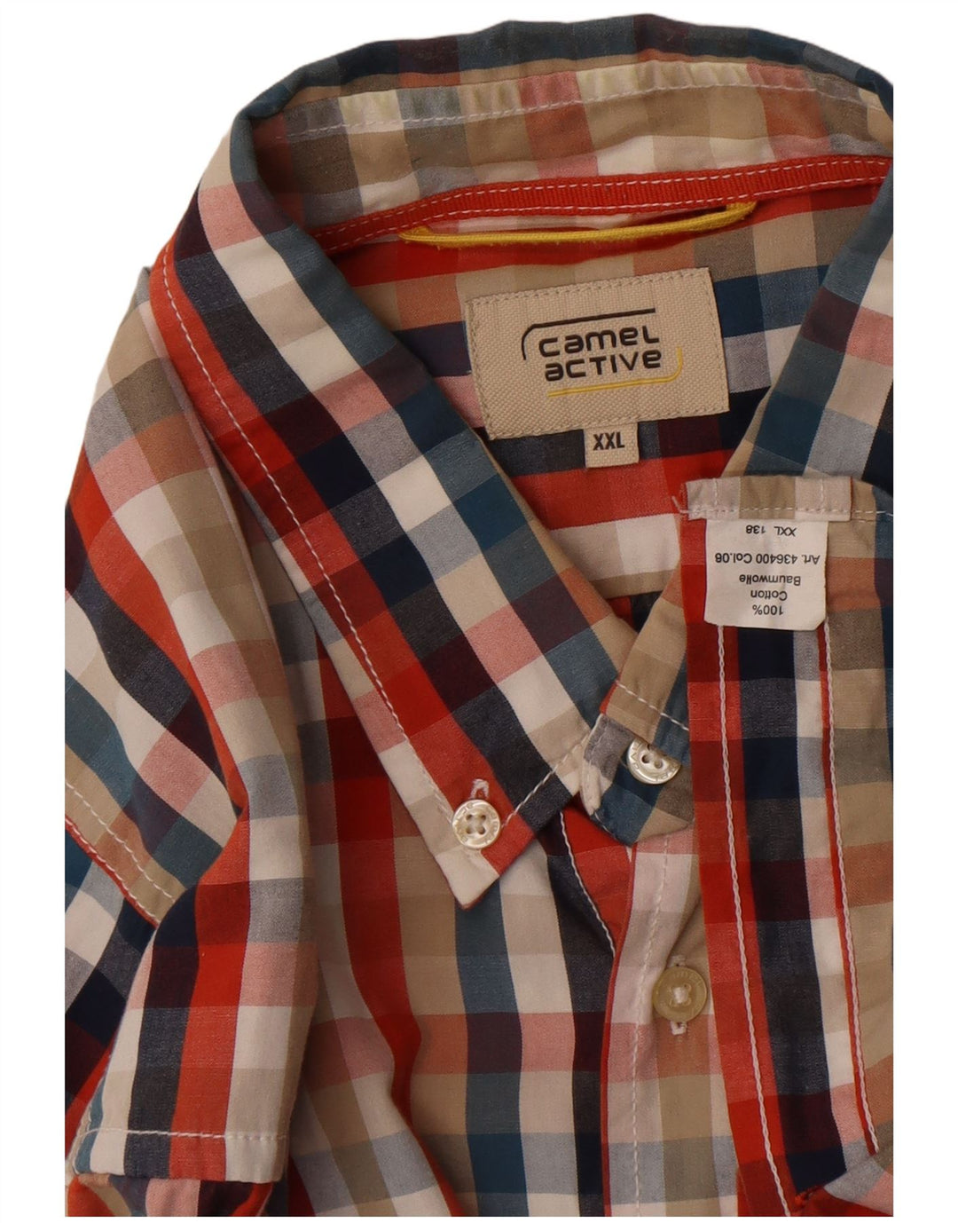Koszula męska Camel Active w kratkę 2XL, wielokolorowa, bawełniana w kratę