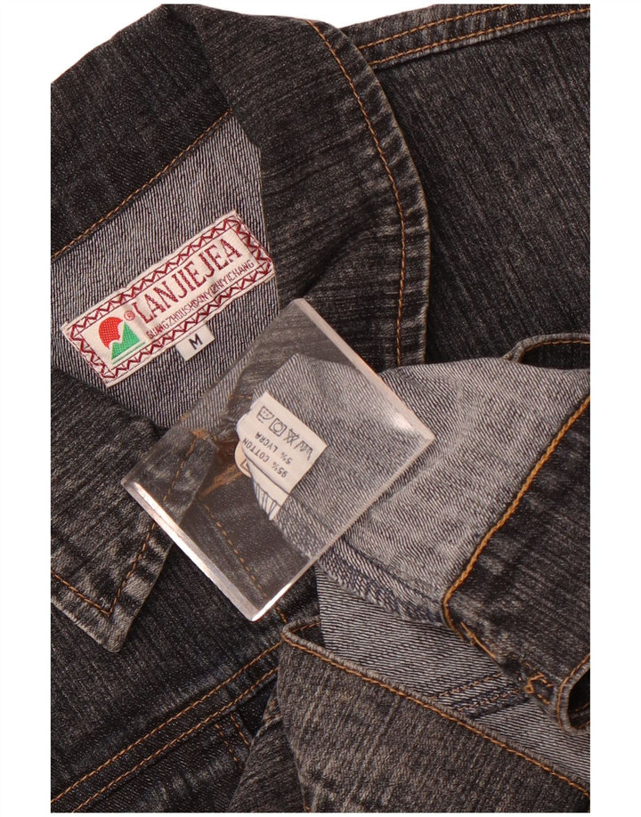 Damska kurtka dżinsowa w stylu vintage, UK 12, średnia szara bawełna