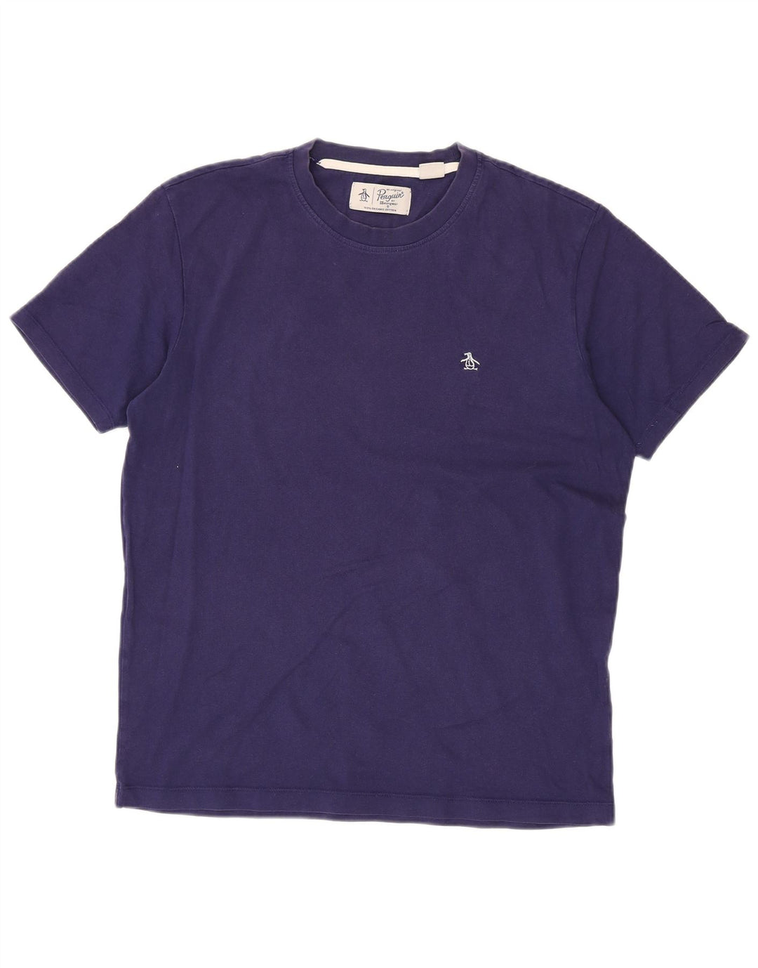 T-shirt męski Penguin, duży, bawełniany, granatowy