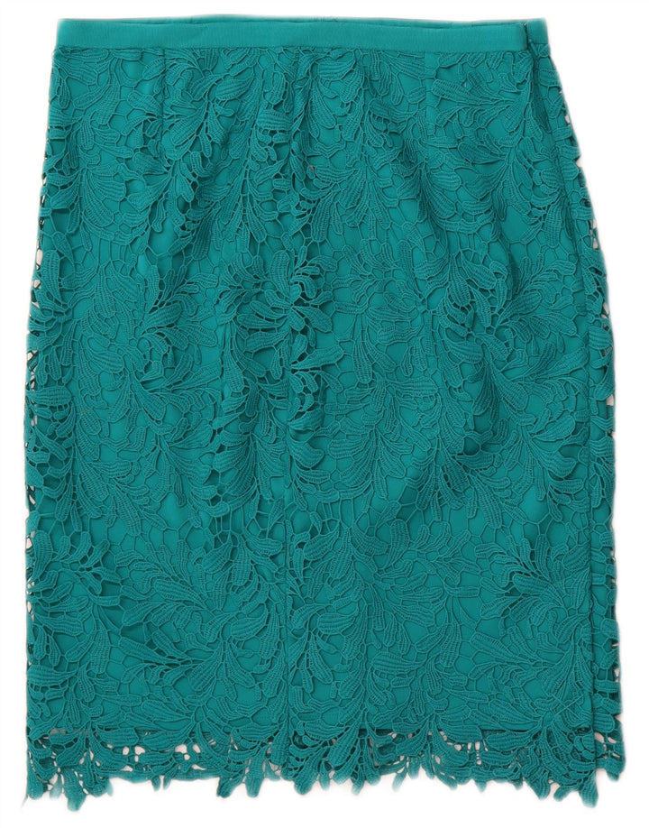 JACQUES VERT Damska spódnica Petite Straight UK 12 Medium W30 Turkusowa