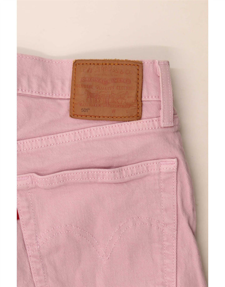 Damskie jeansy Levi's 501 Straight W28 L29 Różowe