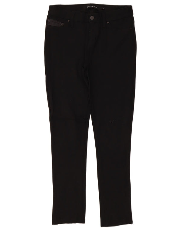 Damskie spodnie Skinny Casual US 4 Small W28 L27 Czarna wiskoza Calvin Klein
