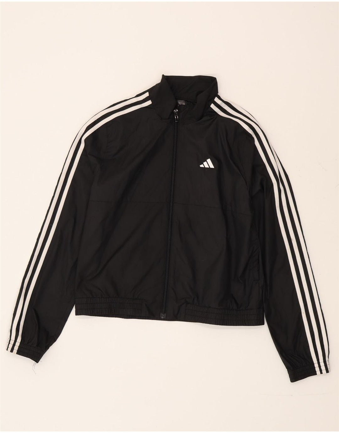 Adidas Dziewczęca Dresowa Topowa Kurtka 14-15 Lat Czarny Poliester