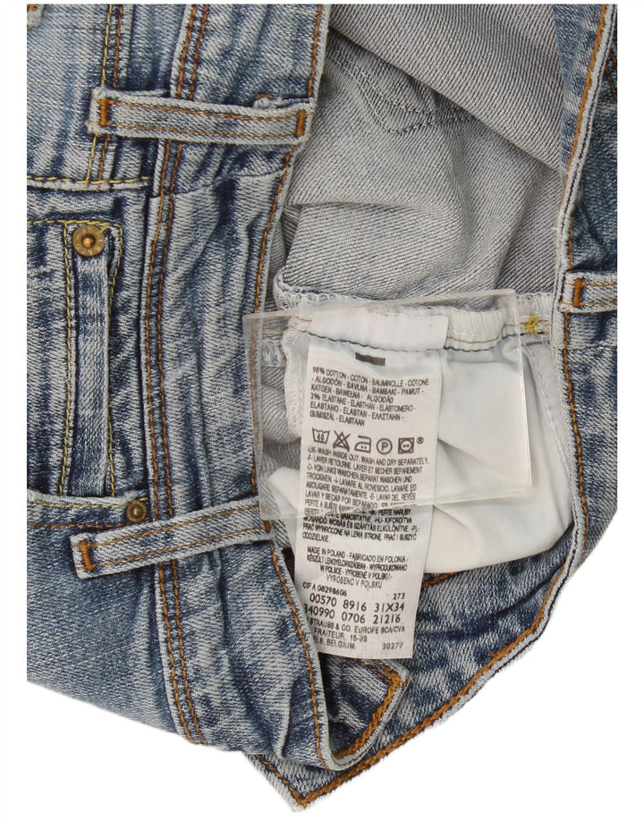Damskie jeansy Levi's 570 Straight W31 L31 Niebieskie bawełniane