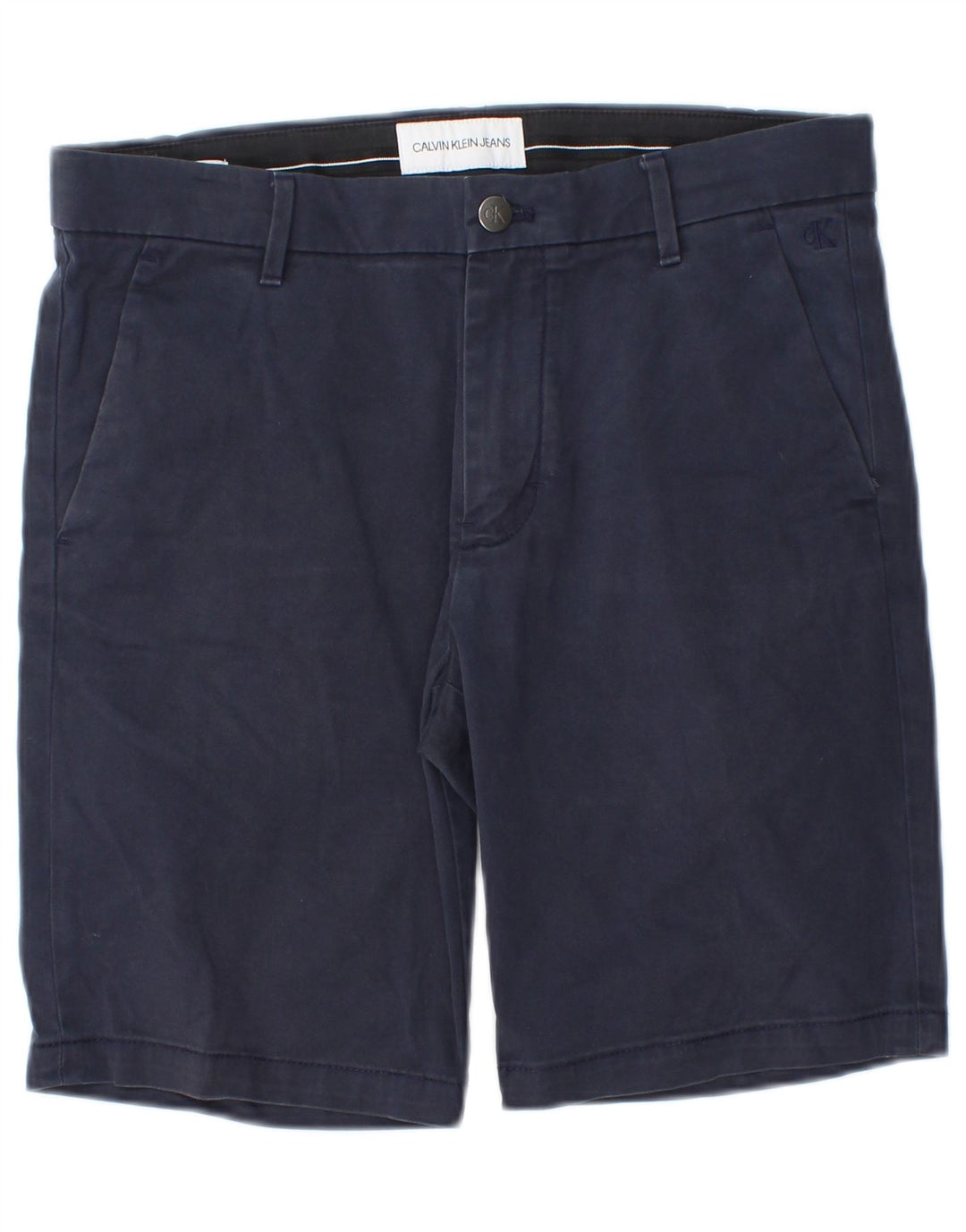 Męskie spodenki Chino Calvin Klein W30 Średni granatowy, bawełniany