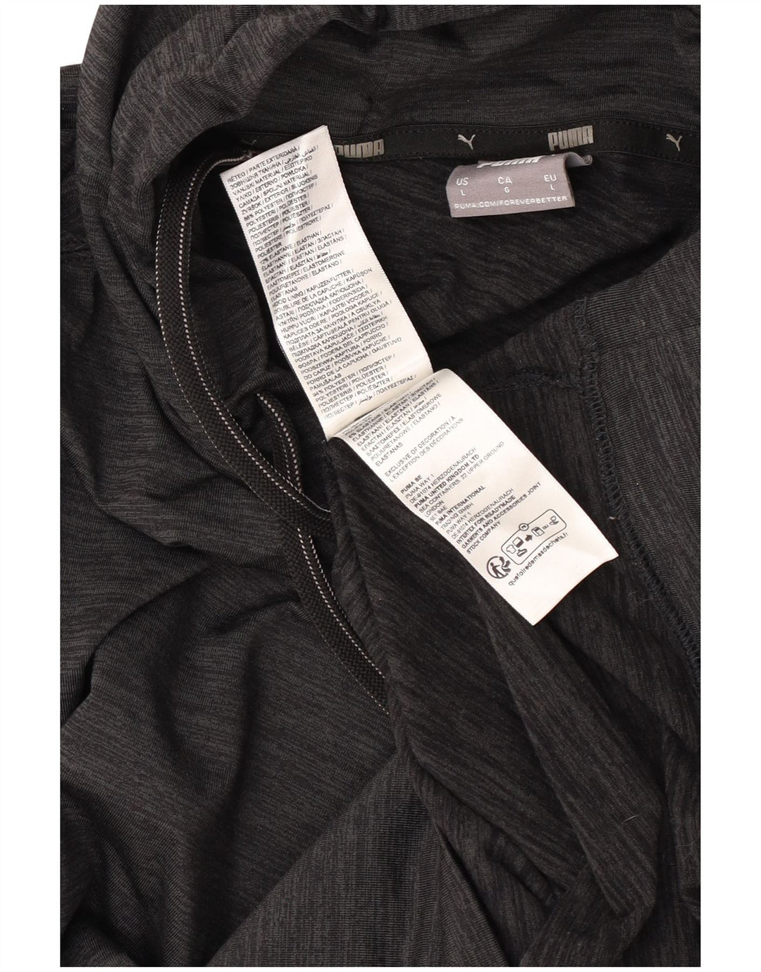 Męski sweter z kapturem Puma, duży, czarny poliester