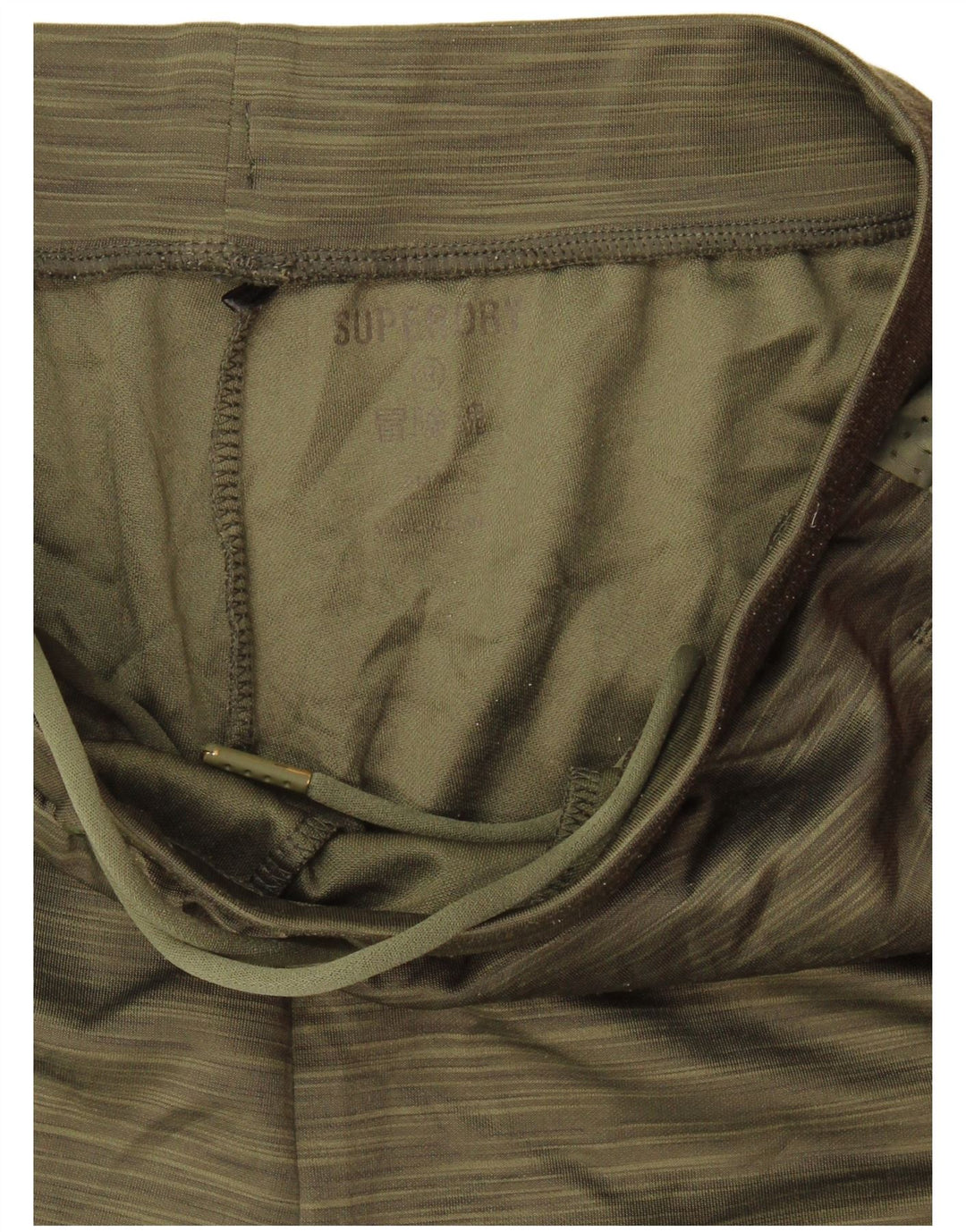 Męskie spodnie dresowe Superdry, mały poliester w kolorze khaki