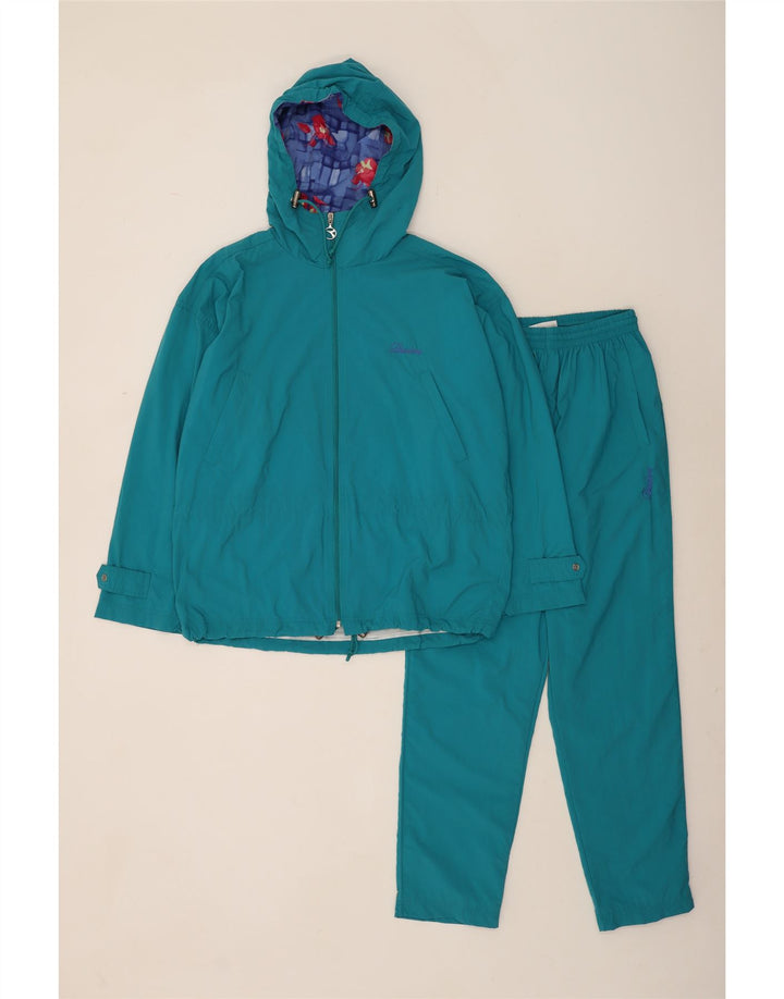 Damski dres z kapturem, oversize'owym, Diadora UK 14, średni niebieski poliamid
