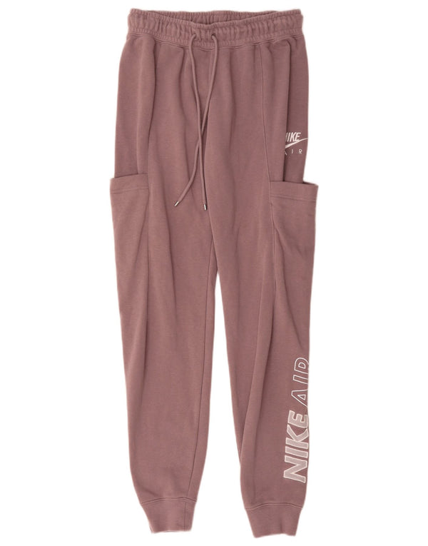 Damskie spodnie dresowe Nike Graphic Joggers UK 4 XS Fioletowa bawełna
