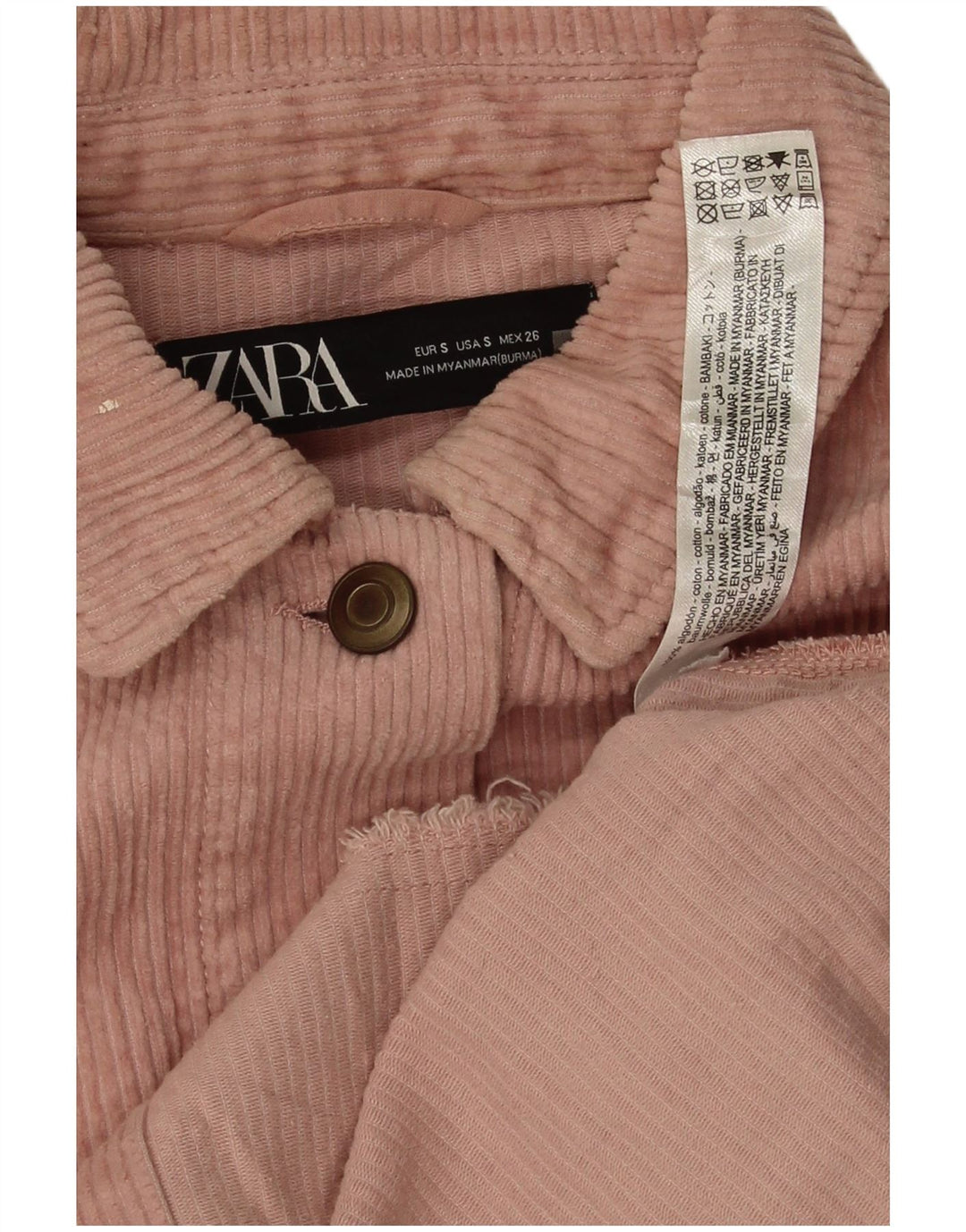 Damska koszula sztruksowa oversize Zara UK 10 Small Pink