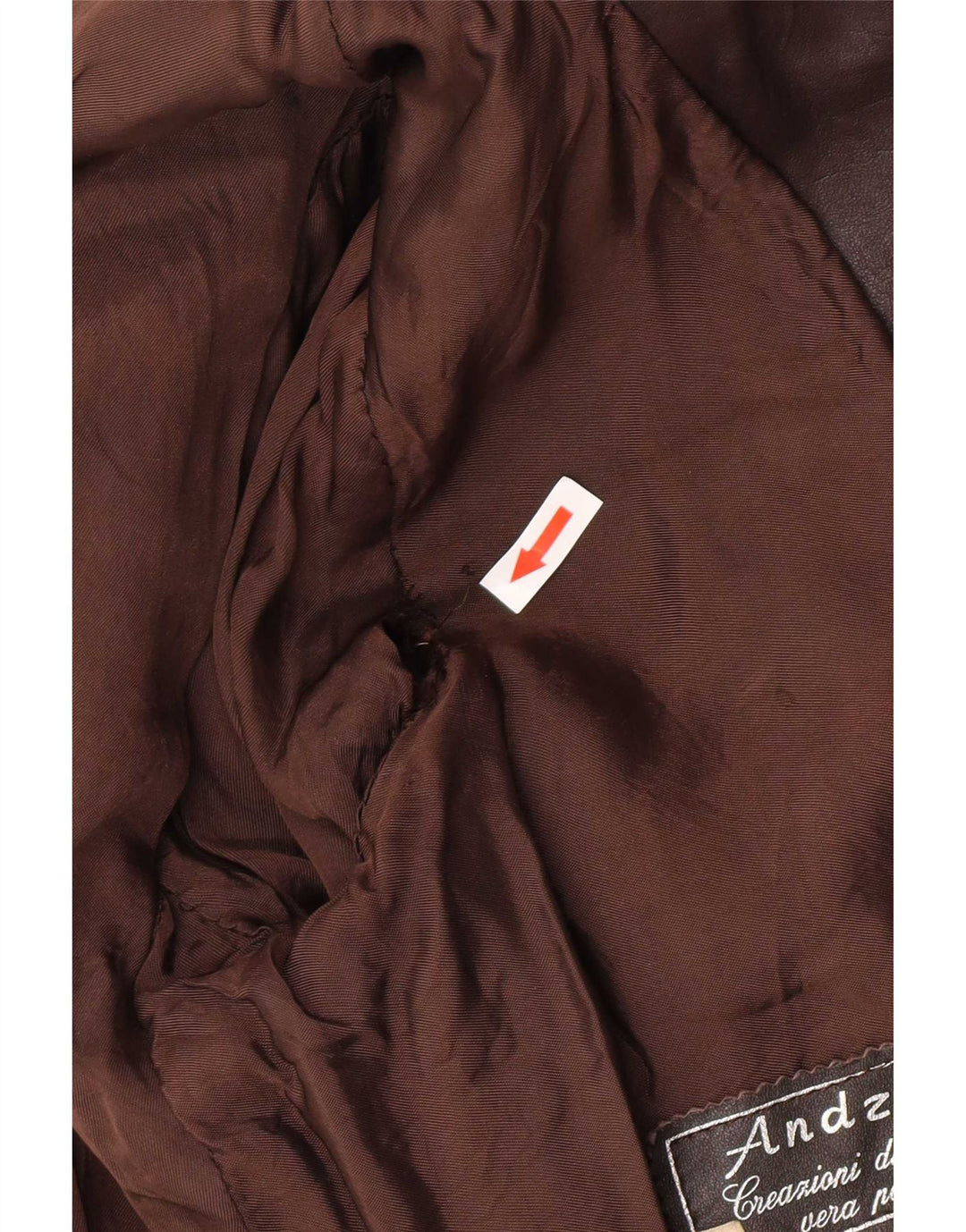 Vintage męska kurtka skórzana bomber IT 48 średnio brązowa skóra