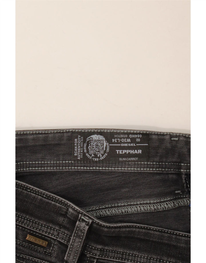 DIESEL Męskie Tepphar Carrot Slim Jeansy W30 L31 Czarne