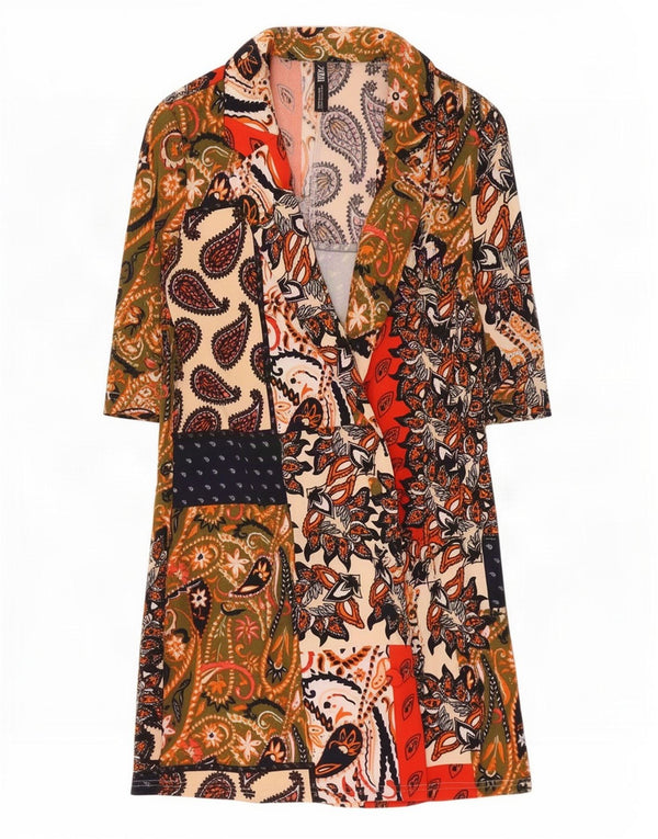 Damska oversize'owa sukienka koszulowa Zara UK 10, mała, wielokolorowa paisley