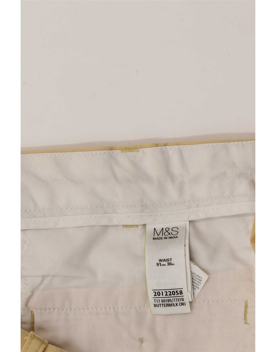 Męskie spodenki Chino Marks & Spencer W36, duże, żółte, bawełniane