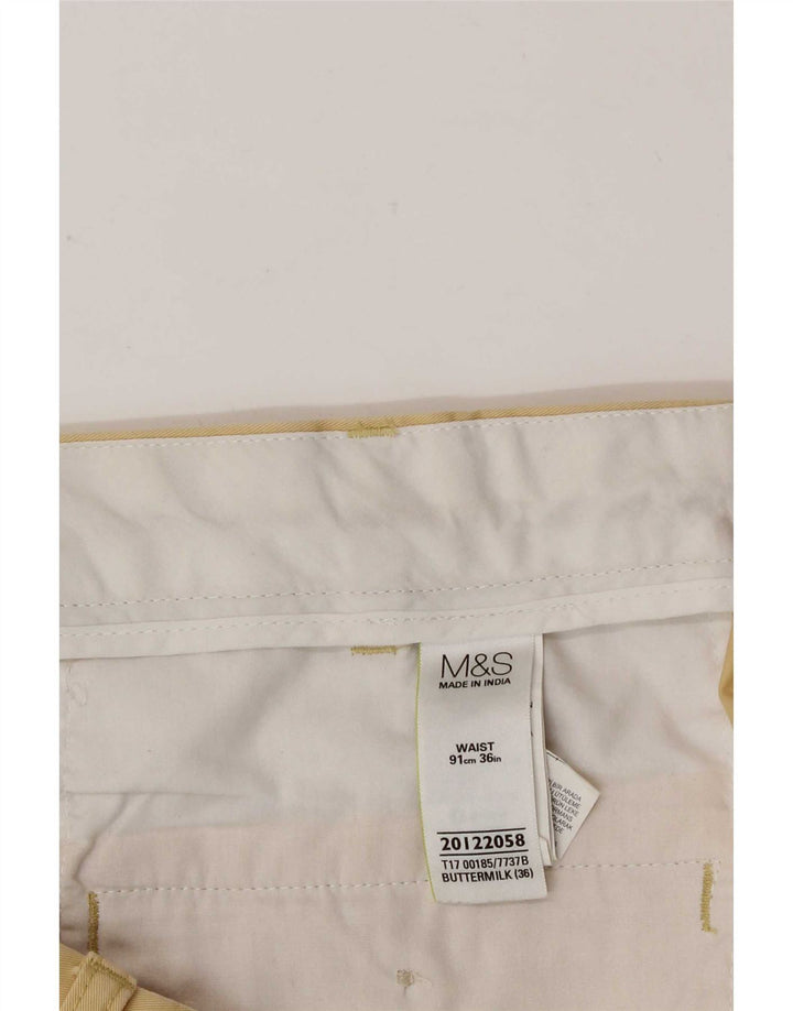 Męskie spodenki Chino Marks & Spencer W36, duże, żółte, bawełniane