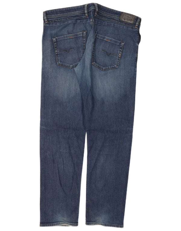 DIESEL Męskie jeansy Belther Regular Slim Tapered W40 L32 Niebieskie bawełniane