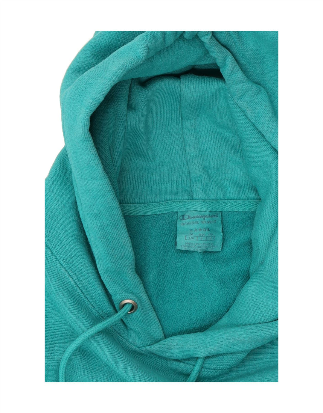 CHAMPION Mens Reverse Weave Hoodie Jumper Large Turquoise Vintage Champion and Second-Hand Champion from Messina Hembry 
