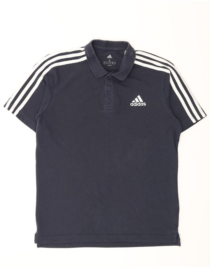 Męska koszulka polo Adidas, mała, granatowa, bawełniana