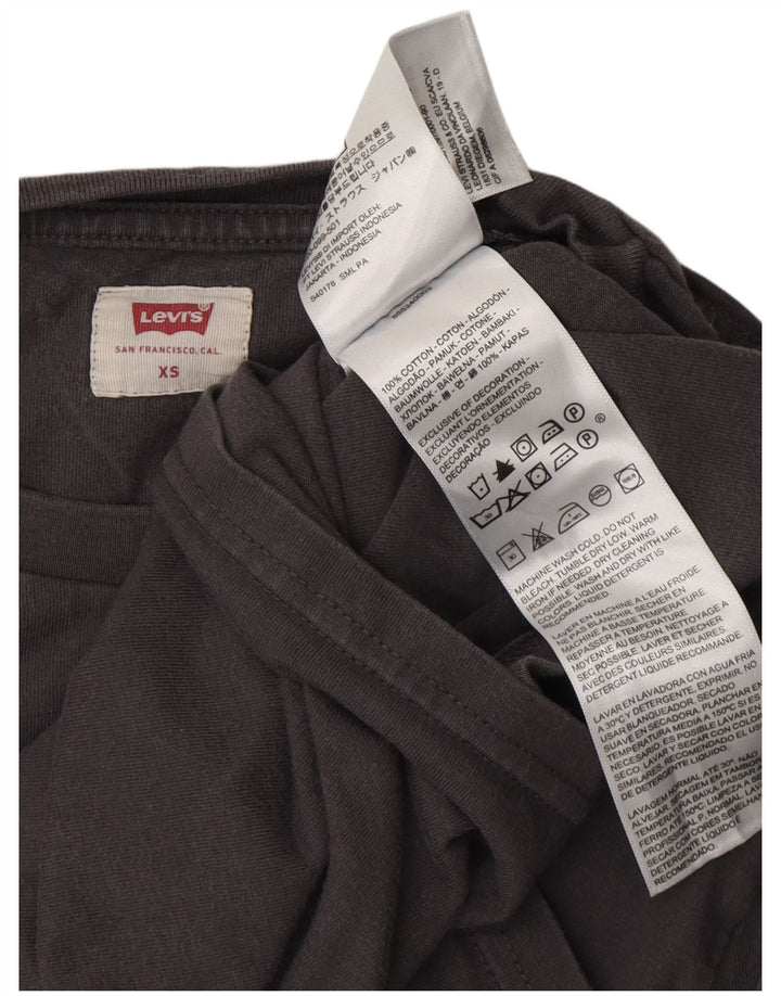 Damski top LEVI'S z długim rękawem, UK 6 XS, szara bawełna