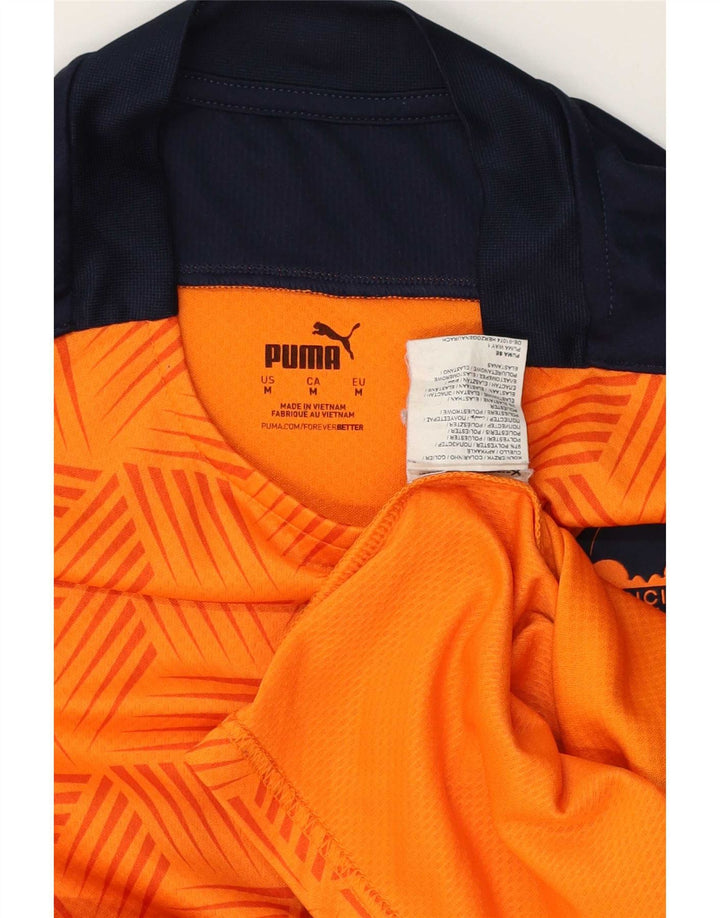 Męska koszulka T-shirt Puma Valencia Top, średni, pomarańczowy, poliester z blokami kolorów