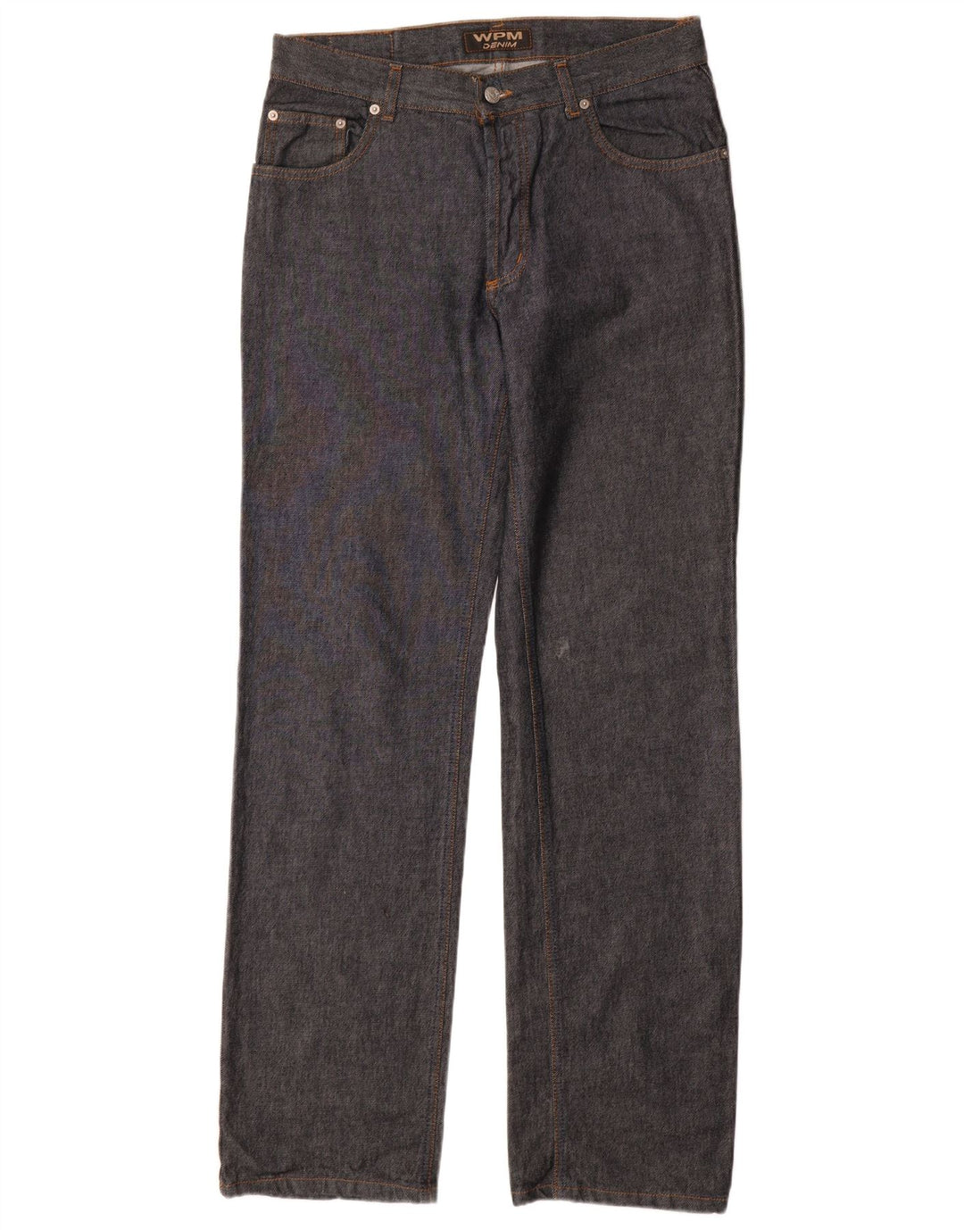 WAMPUM Męskie proste dżinsy IT 48 Medium W33 L35 Granatowa bawełna
