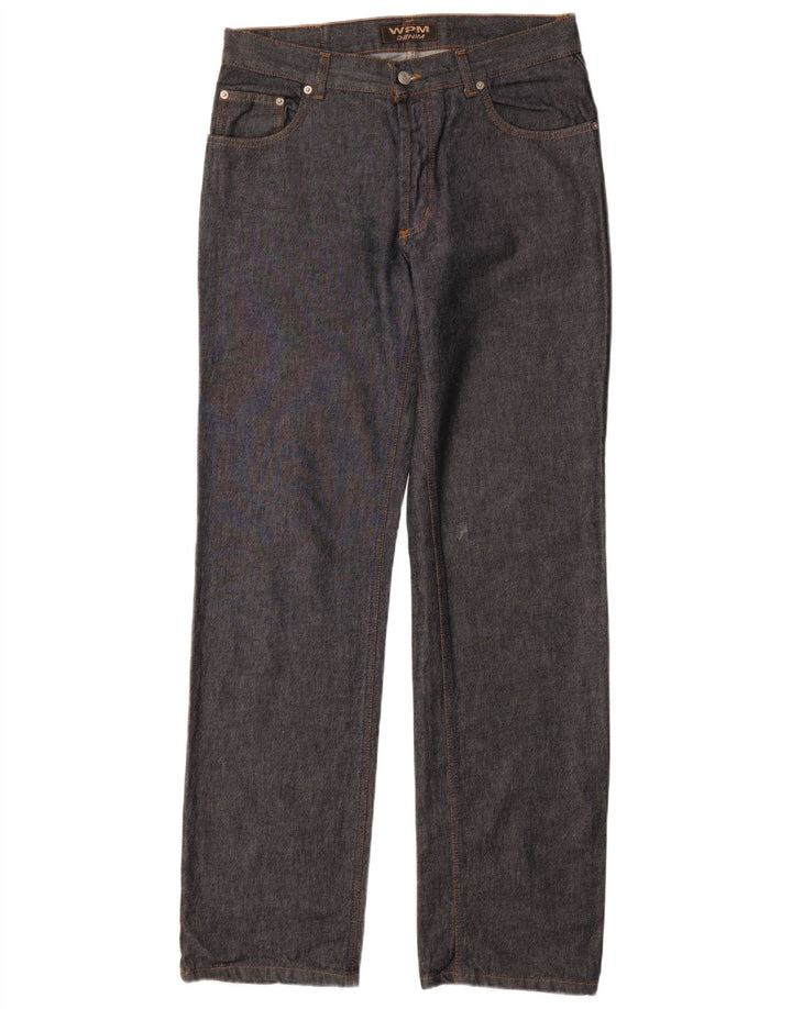 WAMPUM Męskie proste dżinsy IT 48 Medium W33 L35 Granatowa bawełna