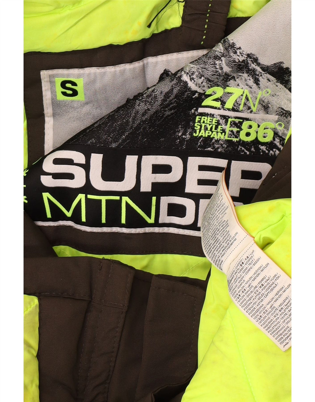 Damska kurtka typu parka Superdry z kapturem, oversize UK 10, mała, nylon w kolorze khaki