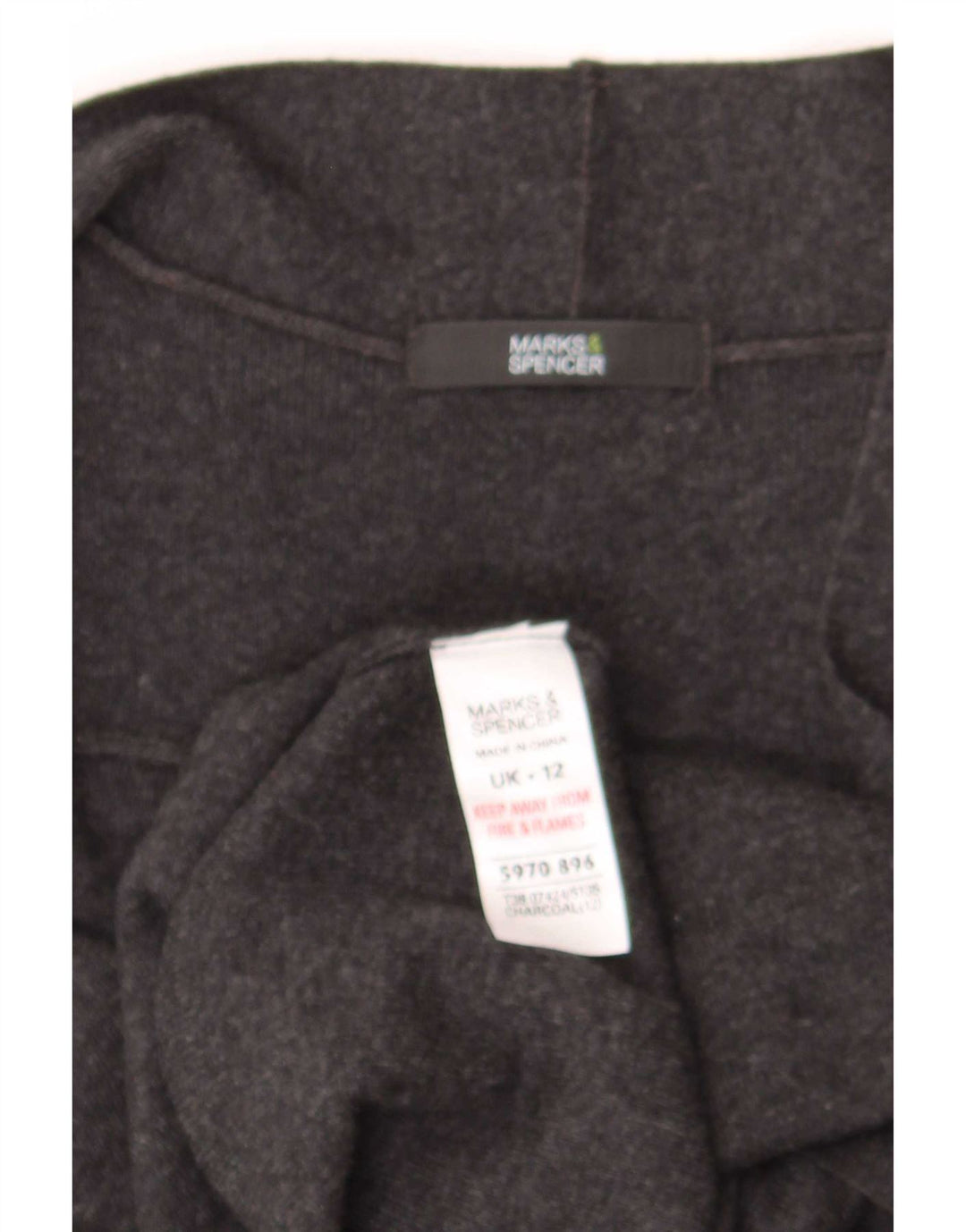Marks & Spencer Damski sweter bez rękawów, UK 12, średni szary