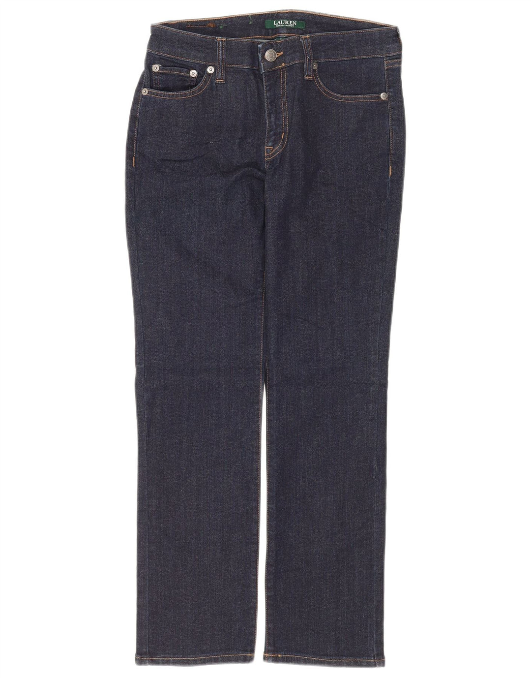 RALPH LAUREN Damskie jeansy Petite Straight US 2 XS W28 L26 Granatowe, bawełniane