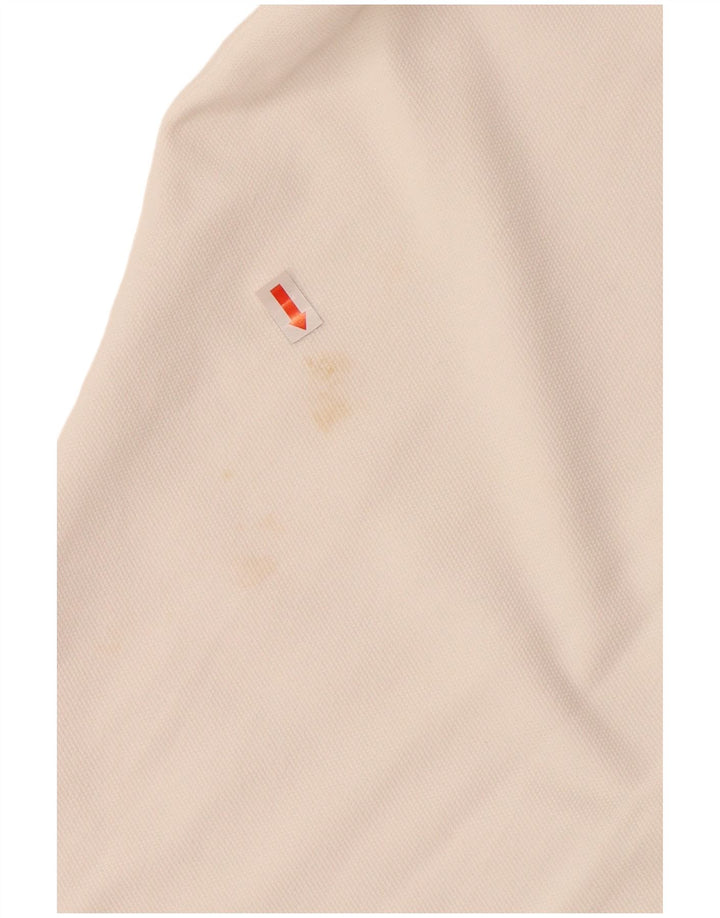 CREW CLOTHING Mens Polo Shirt Large White Cotton